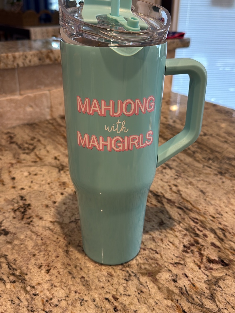 Mahjong with Mahgirls Mint Travel Tumbler